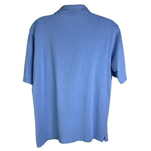 Johnnie-O Polo Shirt Boys 14 Baby Blue Hangin' Out Short Sleeve Pink Surfer Logo - Picture 3 of 10